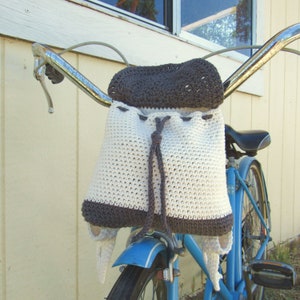 Crochet Backpack Bag Pattern Bike Bag Pattern Mini Drawstring Backpack Pattern 90s Style by the Good Shnit image 6