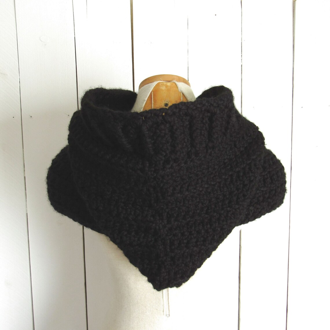 Crochet Hooded Scarf Pattern PDF Drawstring Hood Pattern Cowl Scarf ...