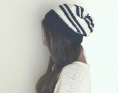 Crochet Stiped Beanie Hat Pattern - Slouchy Texture Stripe Beanie with Wide Band - PDF Pattern - Baby Kids and Adult Sizes Included