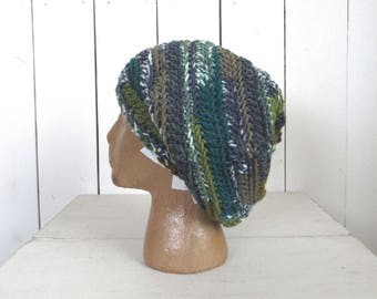 Slouchy Beret Hat - Crochet Dreadlock Beanie Hat - Floppy Winter Hat - More Colors - Ready to Ship