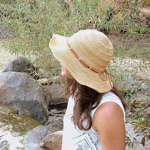 Patron de chapeau de soleil au crochet PDF - chapeau de soleil souple à bord large en coton - deux tailles - téléchargement immédiat