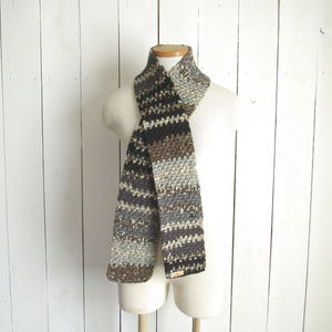 Long Winter Scarf - Knit Crochet Handmade Scarf - Mens Womens Unisex Plush Scarf - One Left - Ready to Ship