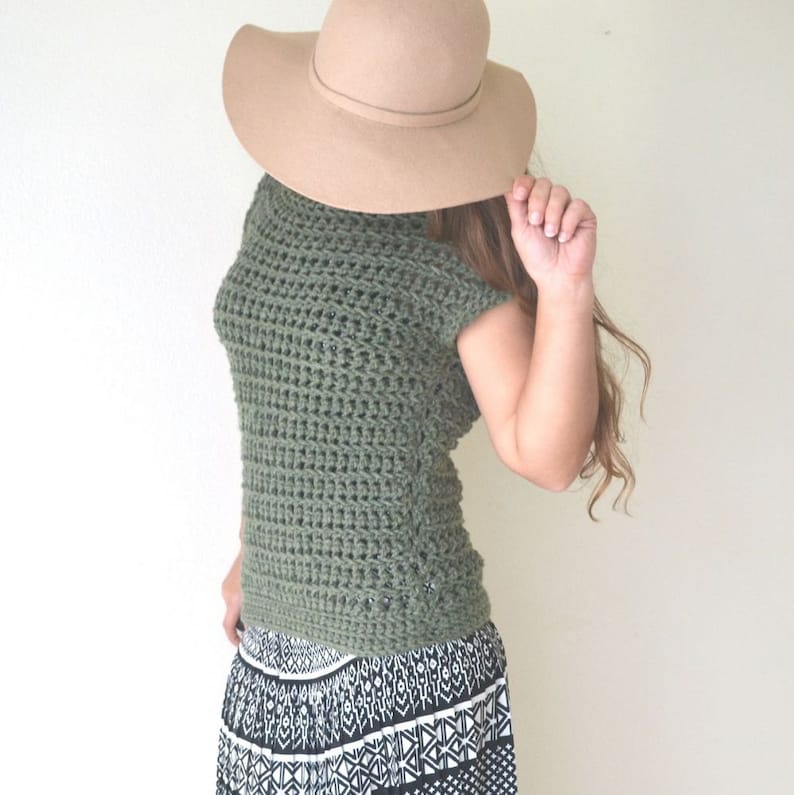 boat neck crochet sweater pattern