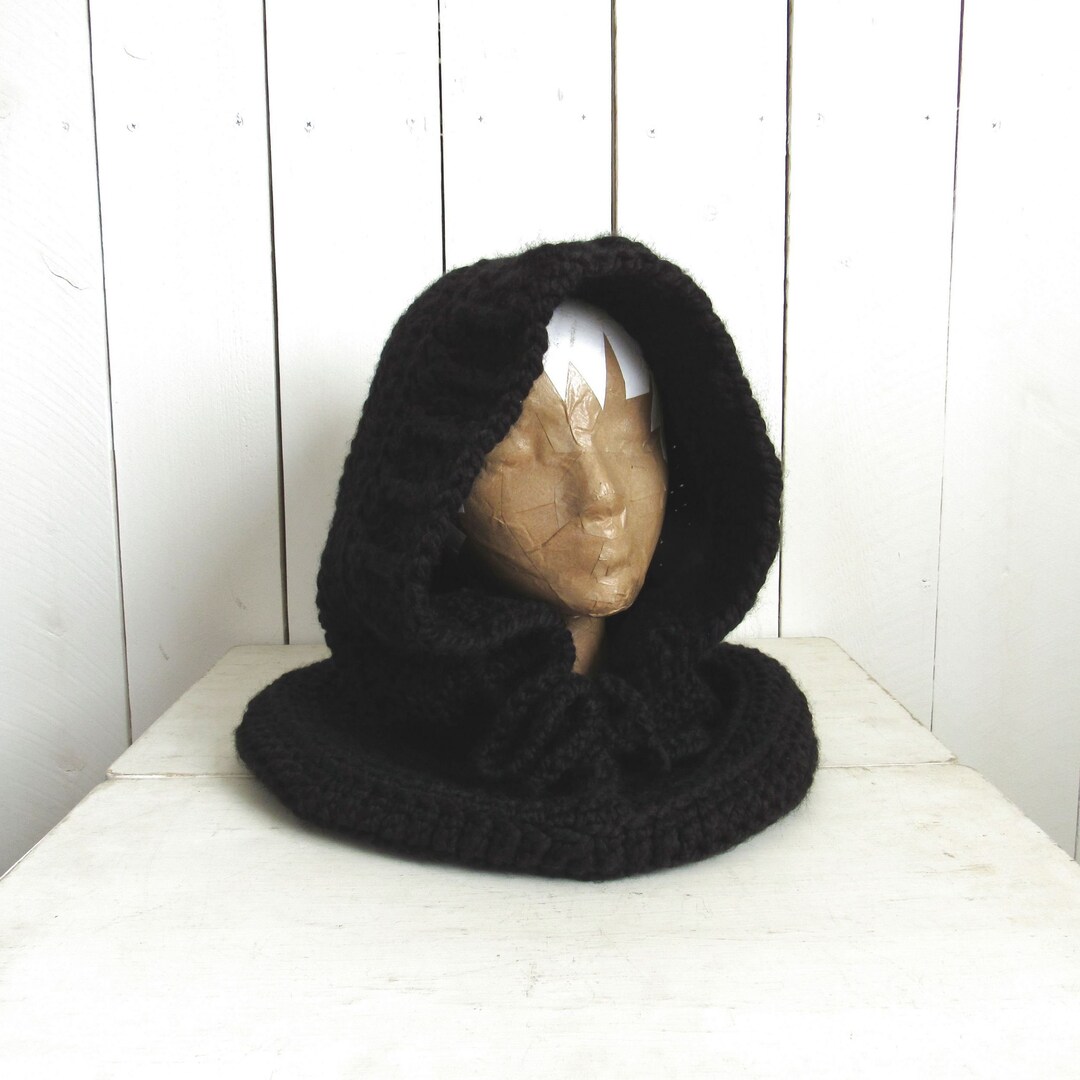 Crochet Hooded Scarf Pattern PDF Drawstring Hood Pattern Cowl Scarf ...