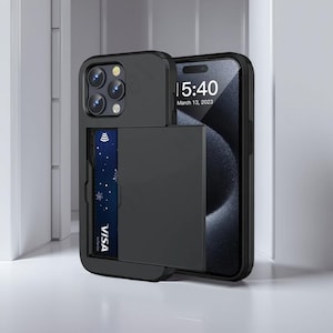 Custodia protettiva rigida con slot per schede, pratica cover protettiva per iPhone