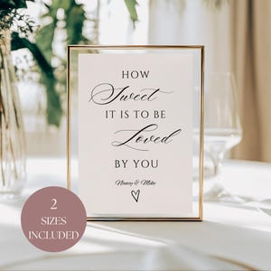 How Sweet It Is Dessert Table Sign Wedding Decor for Bridal Shower, Cake Table Sweet Treats Display Wedding Dessert take a treat sweet table