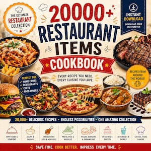 Libro de cocina con más de 20 000 recetas de restaurantes / La colección definitiva de recetas de restaurantes