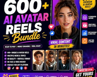 600+ AI Avatar Reels Bundle