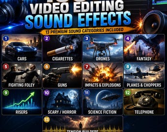 100+ Video Editing Sound Effects Bundle