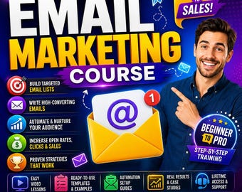 Email Marketing Mastery Course Bundle | Email Marketing Strategy & List Building | Instant Download