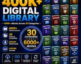400K+ Digital Library | 6000+ eBooks in 30 Categories | Instant Download | PLR & Resell Rights