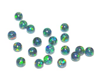 WHOLESALE LOTS 4mm Dark Green OPAL Round Beads Lot, Fully Drilled Holes - Jewelry Making - BalliSilver - Free Shipping Worldwide.
