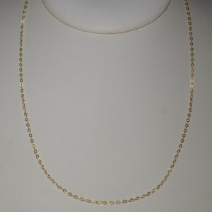 22 inch 56 cm 14kt Gold Filled Fine Flat CABLE Chain NECKLACE Free Shipping Worldwide Gf RCB-030 image 9