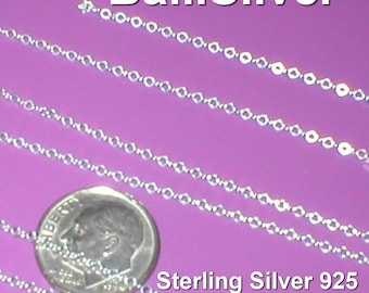 WHOLESALE LOTS By the Foot BULK Continuous 1.5x1.8mm very fine Flat Oval Cable Chain Real 925 Sterling Silver. Free Shipping Worldwide