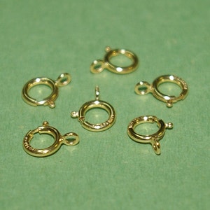 WHOLESALE LOTS 14kt Gold Filled 6mm Spring Ring CLASPS. Jewelry Findings - An economical alternative to solid Gold - Free Shipping Worldwide