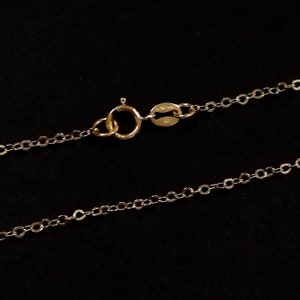 22 inch 56 cm 14kt Gold Filled Fine Flat CABLE Chain NECKLACE Free Shipping Worldwide Gf RCB-030 image 2