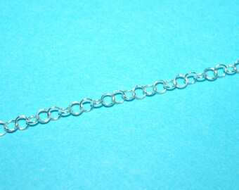 Catena In Argento Sterling 925 - Cavo Rotondo Piatto 3,7 Mm - Lunghezza 12/18 Pollici - Foto 2
