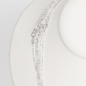 Wholesale Lots Real 925 Sterling Silver 1.2mm Diamond Cut Faceted BALL Chain Assorted Length Necklaces 15, 30, 60 pieces, 16.5&quot; + 18&quot; + 20&quot;