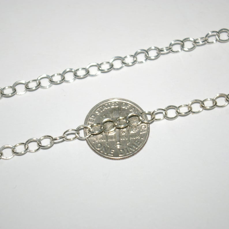 Genuine Italian Silver Free Shipping Worldwide WHOLESALE LOTS 4x5mm Oval Cable Chain 925 Sterling Silver BULK Continuous By the foot