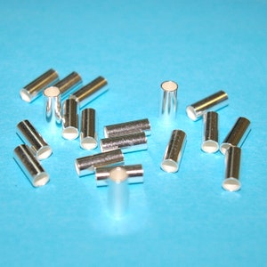 4x10mm Plata de Ley 925 Espaciador Liso Sin Costuras CUENTAS DE TUBO LOTES AL POR MAYOR - Fabricación de Joyas - BalliSilver - Sin Gastos de Envío a todo el Mundo