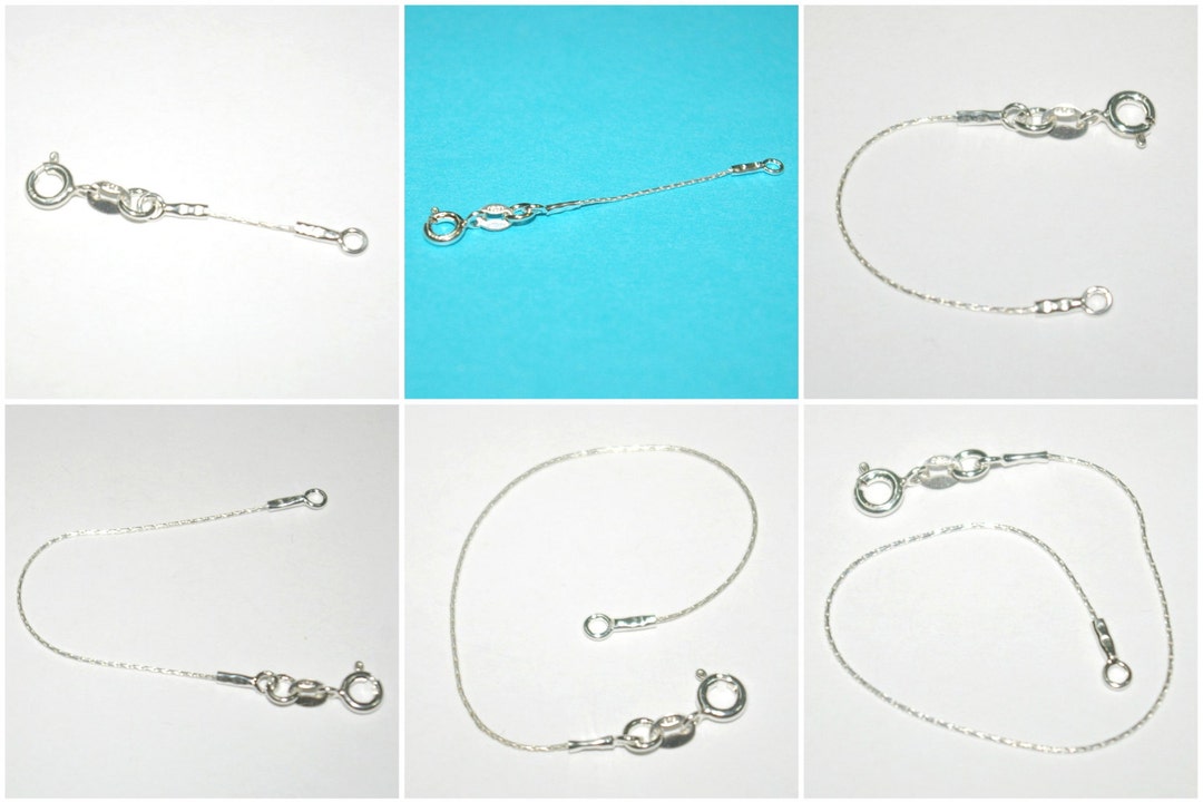 FINE CHAIN EXTENDER With Spring Ring Clasp 925 Sterling Silver 1.5, 2