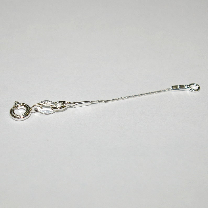 FINE CHAIN EXTENDER With Spring Ring Clasp 925 Sterling Silver Etsy