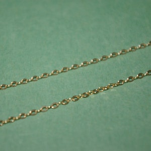 22 inch 56 cm 14kt Gold Filled Fine Flat CABLE Chain NECKLACE Free Shipping Worldwide Gf RCB-030 image 7