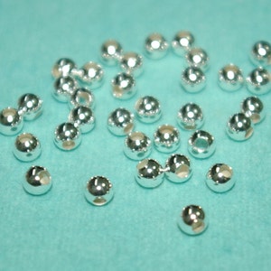 WHOLESALE LOTS 4mm Round Seamless Spacer Beads 925 Sterling Silver Real Genuine Silver- Jewelry Making - Free Shipping Worldwide
