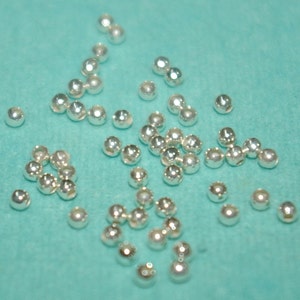 2.2mm Sterling Silver 925 Round SEAMLESS BEADS / Crimp Beads Wholesale Lots - Real Silver - Jewelry Making - Free Shipping Worldwide