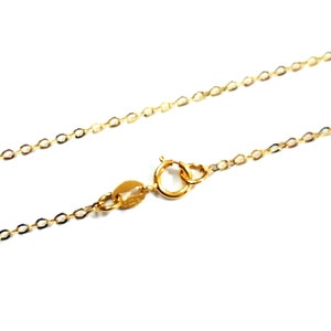 22 inch 56 cm 14kt Gold Filled Fine Flat CABLE Chain NECKLACE Free Shipping Worldwide Gf RCB-030 image 4