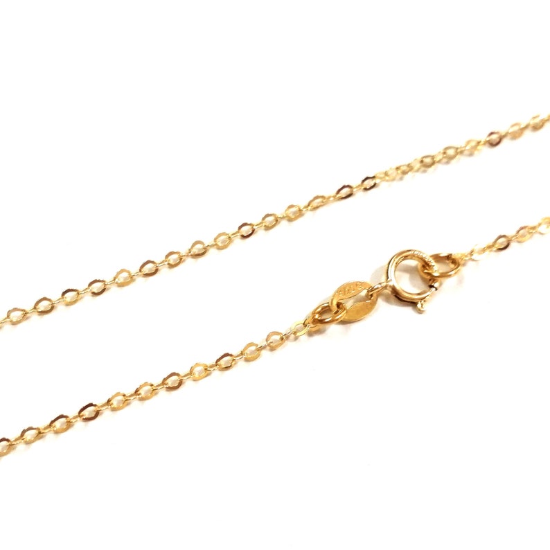 22 inch 56 cm 14kt Gold Filled Fine Flat CABLE Chain NECKLACE Free Shipping Worldwide Gf RCB-030 image 6