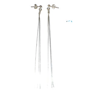 LÅNGA INGLINGAR I STERLING SILVER 925 MED DIMANTSLIPADE KEDJOR. ÄKTIGT SOLID SILVER. HANDCEDJOR. FRI FRAKT ÖVER ALLT VERKLIGT. bild 6