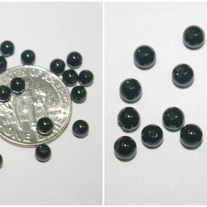 50 個と 100 個ロット 3 mm と 4 mm の丸型ブラック オニキス 宝石ビーズ - ジュエリー作り - BalliSilver - 世界中に送料無料。