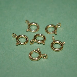 WHOLESALE LOTS 14kt Gold Filled 8mm Spring Ring Clasps with open rings - An economical alternative to solid Gold - Free Shipping Worldwide