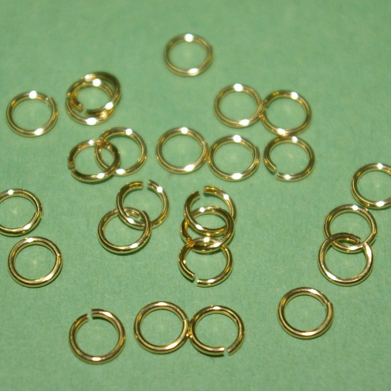 14kt Gold Filled 6mm OPEN JUMP RINGS 0.8mm 20 Gauge Thick Etsy