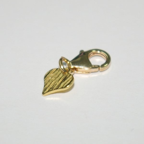 14kt Gold Filled very Small HEART CLIP ON Charm Pendant - An economical alternative to solid gold - Free Shipping Worldwide