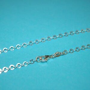 Real 925 Sterling Silver 4mm Flat Circles Chain NECKLACE / Belly Chain, Lobster Claw Clasp - Many Lengths Adjustable Free Shipping Worldwide