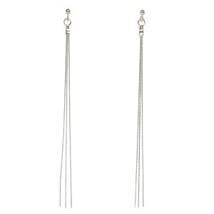 LÅNGA INGLINGAR I STERLING SILVER 925 MED DIMANTSLIPADE KEDJOR. ÄKTIGT SOLID SILVER. HANDCEDJOR. FRI FRAKT ÖVER ALLT VERKLIGT. bild 8