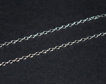 WHOLESALE LOTS 2x2.5mm Sterling Silver 925 Oval Cable CHAIN. Bulk By the foot, Continuous. Genuine Italian Silver - Free Shipping Worldwide