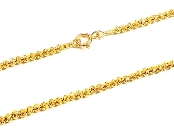 Chapado en oro sobre plata de ley 925 Vermeil 3mm LASER CUT Diamond Cut Beads Beaded NECKLACE - Hecho a su tamaño - Envío Gratis Mundial