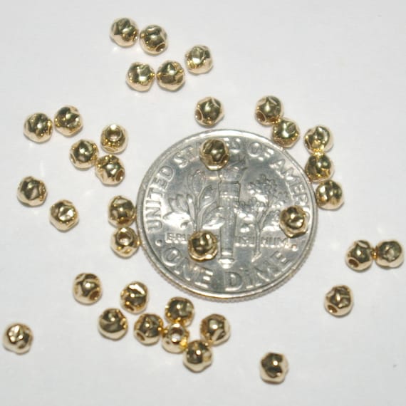WHOLESALE LOTS 14kt Gold Filled 3mm HAMMERED Beads. An | Etsy