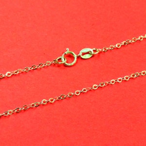 22 inch 56 cm 14kt Gold Filled Fine Flat CABLE Chain NECKLACE Free Shipping Worldwide Gf RCB-030 image 3