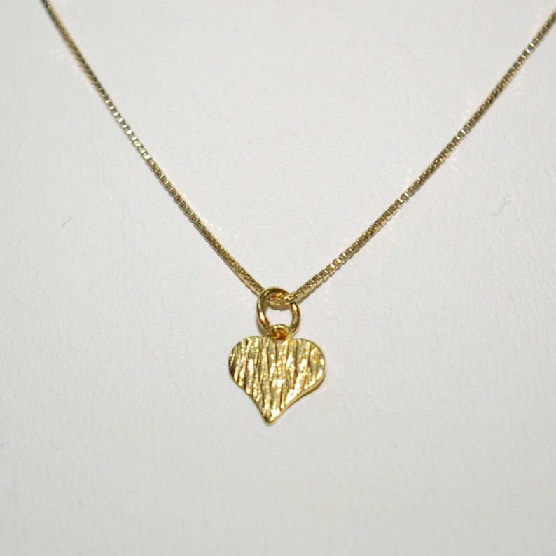 12 pieces 14kt GOLD FILLED Box 012 Chain with very Small HEART Charm Pendant Necklaces Lot Free Shipping Worldwide.