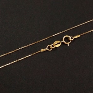 14kt GOLD FILLED Fine 0.8mm Box 012 Chain Bracelet, Anklet, Necklace, Belly Chain Long Necklace Economical alternative to gold Free Shipping