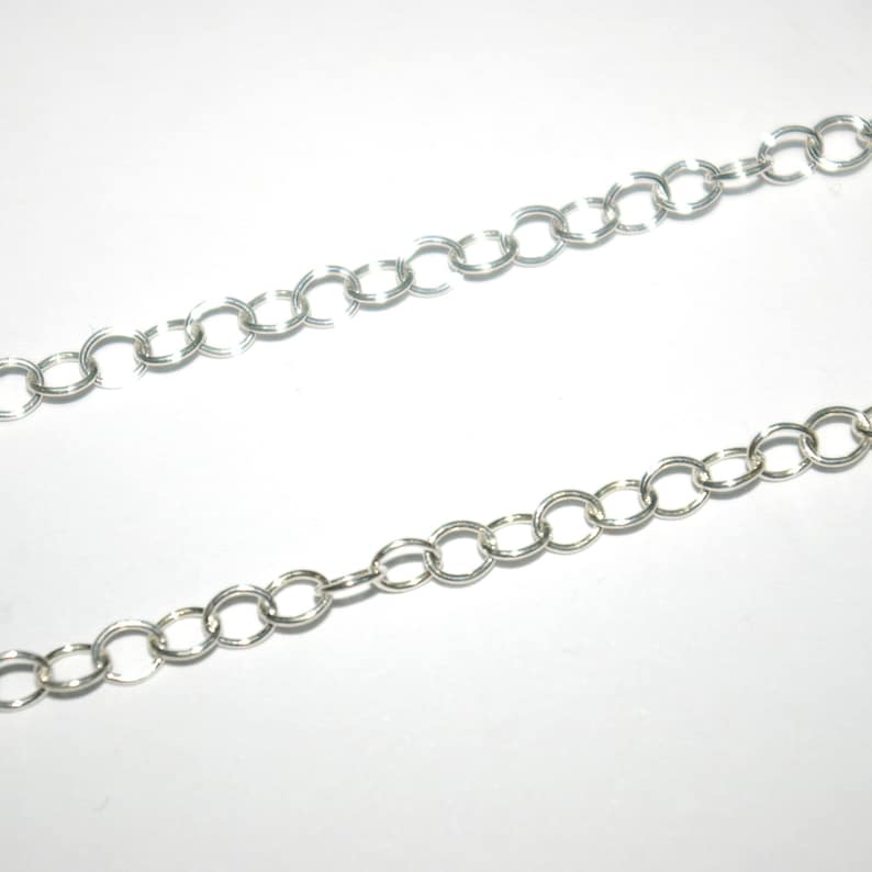 Genuine Italian Silver Free Shipping Worldwide WHOLESALE LOTS 4x5mm Oval Cable Chain 925 Sterling Silver BULK Continuous By the foot