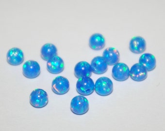 25 pieces 4mm Dark BLUE OPAL Round Beads Lot, Fully Drilled Holes - Jewelry Making - BalliSilver - Free Shipping Worldwide.