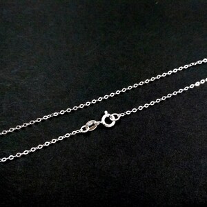 Puede incluir: Un collar de cadena de plata con cierre de langosta.