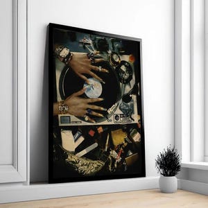 Retro Vinyl Record Art - Disco Aesthetic Wall Print - Vintage Music Poster - Glam 70s Decor - Funky Turntable Artwork - Music Lover Gift