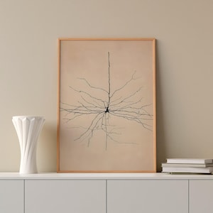 Neuron Painting: Santiago Ramón y Cajal Reproduction Canvas (Digital Download)