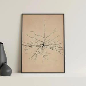 Neuron Painting Reproduction: Santiago Ramón y Cajal Canvas Art